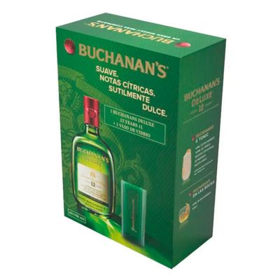 Imagen 2 del producto Pack Whisky Buchanans 12 Años 750cc + Vaso de Regalo