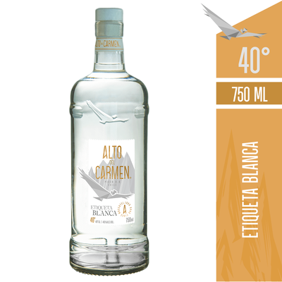 Pisco Alto Del Carmen Etiqueta Blanca 40° 750Cc
