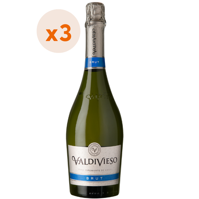 3x Espumante Valdivieso Brut 12° 750cc