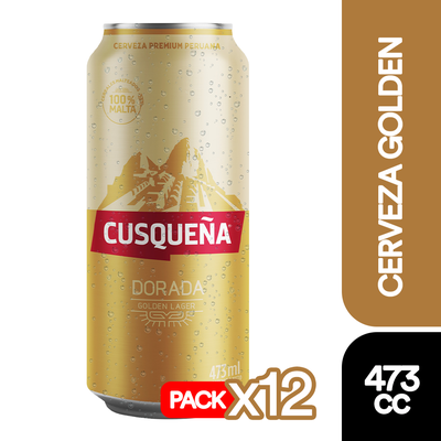 12X Cerveza Cusqueña Lata 4,8° 473Cc