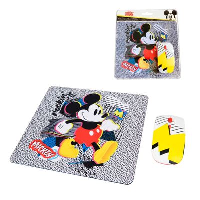 Imagen 1 del producto Kit mouse inalámbrico Mickey diseño gamer y mouse pad