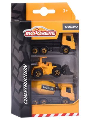 Majorette Volvo Set De 3 Piezas - Camion Mezclador