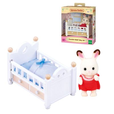 SET DE CUNA CREMA CONEJO CHOCOLATE SYLVANIAN FAMILIES