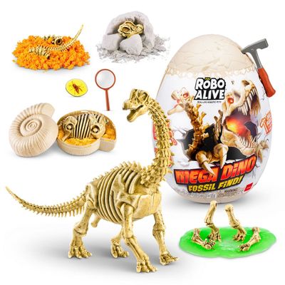 MEGA HUEVO ROBO ALIVE CON FOSIL DE DINOSAURIO DE ZURU