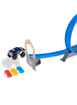 Imagen 2 del producto Pista de vehículos Metal Machines con aro de fuego y 3 autos