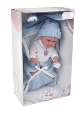 Imagen 2 del producto Muñeca Elegance Natal Azul Con Saco De Dormir 30 Cm Arias