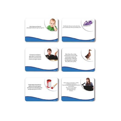 Imagen 2 del producto Lámina trabalenguas DACTIC 56 piezas para fonoaudiólogos