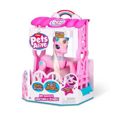 Imagen 2 del producto Peluche Unicornio Mágico Pets Alive con establo interactivo