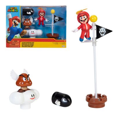 Playset Nintendo Mario Bros colección diorama nubes
