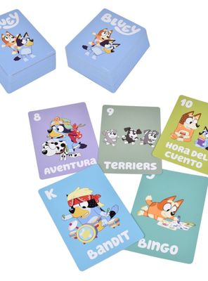 Juego de cartas 5 en 1 bluey