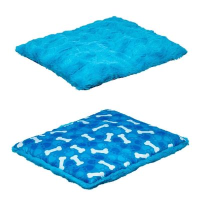 Cama para peluche Build a Bear azul reversible