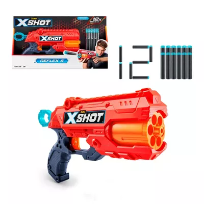 Lanzador de dardos X SHOT Réflex 6 con 12 dardos