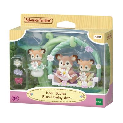 Imagen 2 del producto Figuras Sylvanian Families bebés ciervo columpio floral
