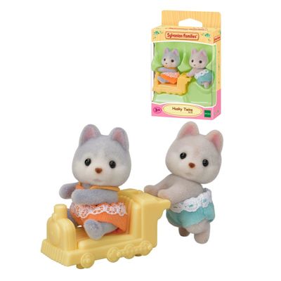 Playset figuras SYLVANIAN FAMILIES gemelos husky colección