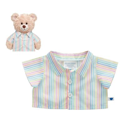 Camisa Build a Bear líneas pastel clásica para peluche