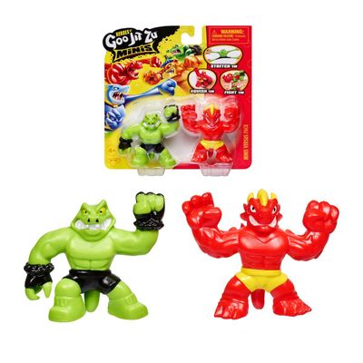 GOO JIT ZU - FIGURAS MINI HEROES 6 CM - BLAZAGON VS ROCK JAW
