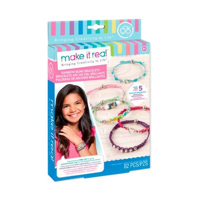 Pulseras de manualidades Make It Real con cuentas de cristal