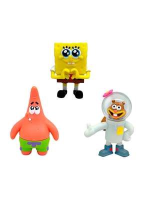 Pack 3 Figuras 5 Cm En Blister Bob Esponja - Arenita