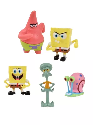 Pack 5 Figuras 5 Cm En Blister Bob Esponja - Calamardo