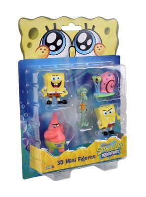 Imagen 2 del producto Pack 5 Figuras 5 Cm En Blister Bob Esponja - Calamardo