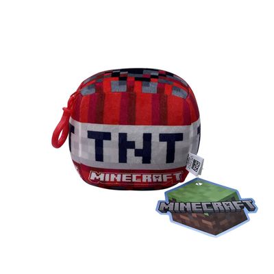 Peluche Minecraft cubo 12cm con clip colección - Dinamita