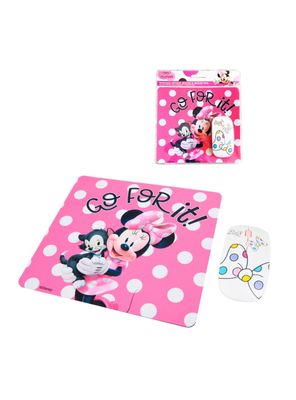 Kit gaming inalámbrico Minnie mouse y mouse pad