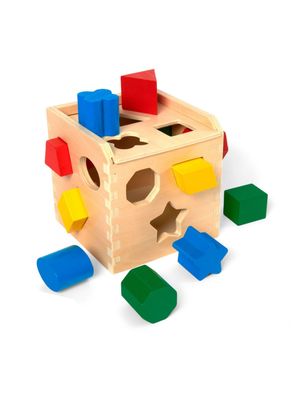 Cubo de encaje Melissa and Doug juguete didáctico madera