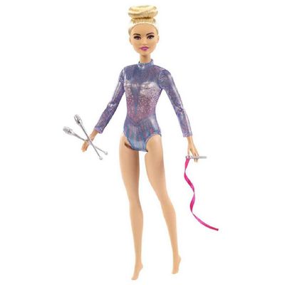 MUÑECA BARBIE PROFESIONALES - GIMNASTA RITMICA RUBIA