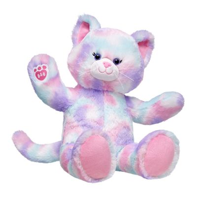 Peluche gatita colores pastel Build a Bear suave y divertido
