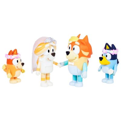 Imagen 2 del producto Figuras de acción Bluey set 4 personajes familia Heeler