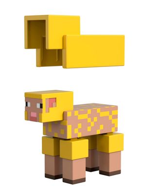 Imagen 2 del producto Minecraft figura de 8cm con crafting 2-pack - sunny y oveja