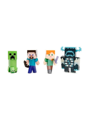 Set de 4 Piezas Increíbles de Minecraft – Figuras de 9 cm