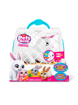 Imagen 2 del producto Peluche Mama y Bebé Conejo Sorpresa Pets Alive para bebé