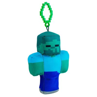 Peluche Minecraft clip zombie pixelado compacto
