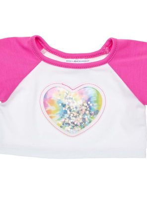Imagen 2 del producto Polera Corazón Lentejuela Arcoíris Build-A-Bear