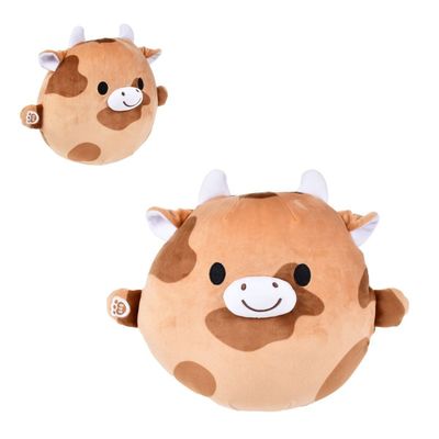 Peluche Build a Bear colección Skoosherz vaca café