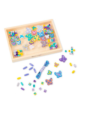 Set de mostacillas de madera Melissa and Doug mariposas y