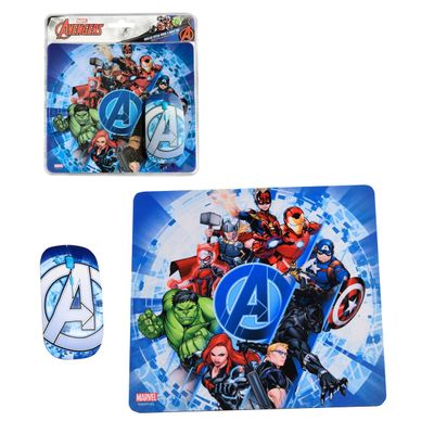 Imagen 1 del producto Kit mouse inalámbrico Avengers con mouse pad antideslizante