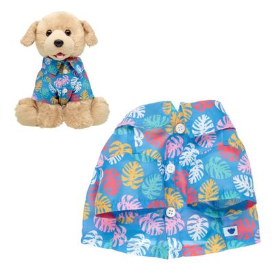 Camisa tropical Build a Bear hojas para peluche