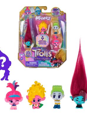Pack 5 Mini Figuras Trolls - Burdeo
