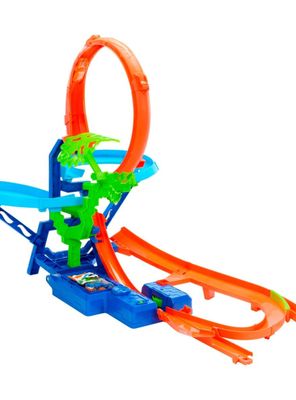 Hot wheels stunt tracks pista de juguete multichoque aéreo