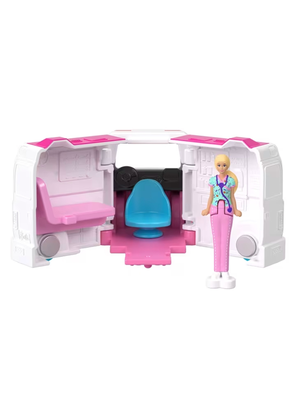 Muñeca Barbie mini colección clínica móvil
