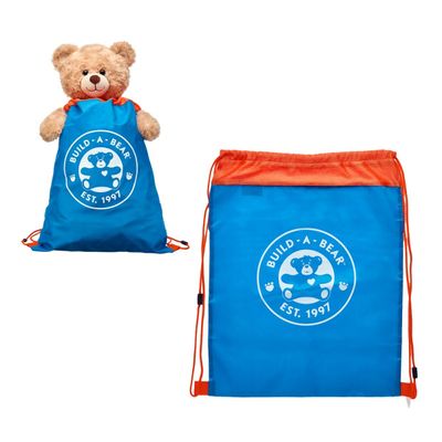 Bolsa sling Build a Bear azul reutilizable