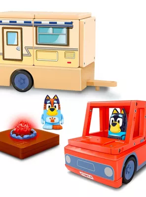 Imagen 1 del producto Bloques Construcción Magnéticos Bluey Camper Tile Town