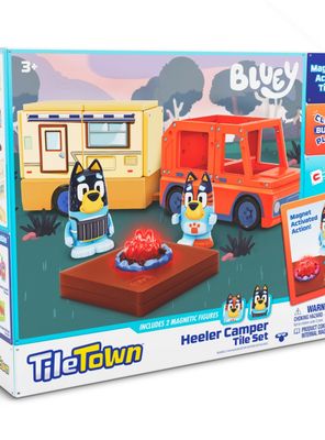 Imagen 2 del producto Bloques Construcción Magnéticos Bluey Camper Tile Town