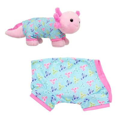 Pijama Build a Bear ajolote colorido para peluches