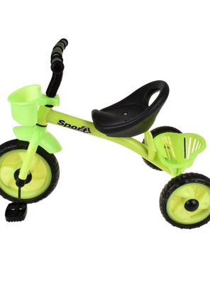 Imagen 2 del producto Triciclo Metálico Con Canasto Verde
