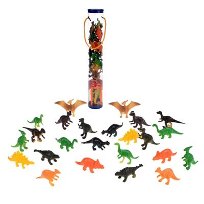 Imagen 2 del producto Figuras de dinosaurios ANSALDO set con accesorios en tubo