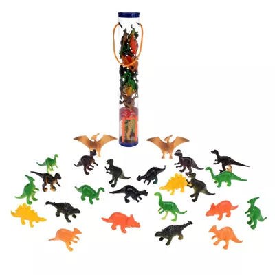 Figuras de dinosaurios ANSALDO set con accesorios en tubo
