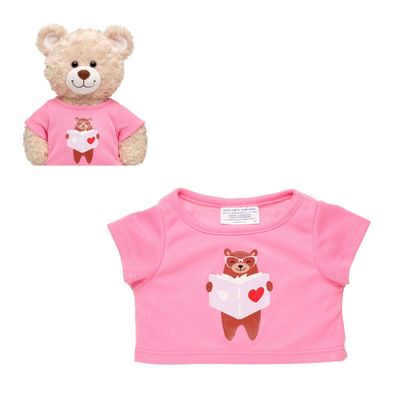 Polera Build a Bear oso lector algodón suave